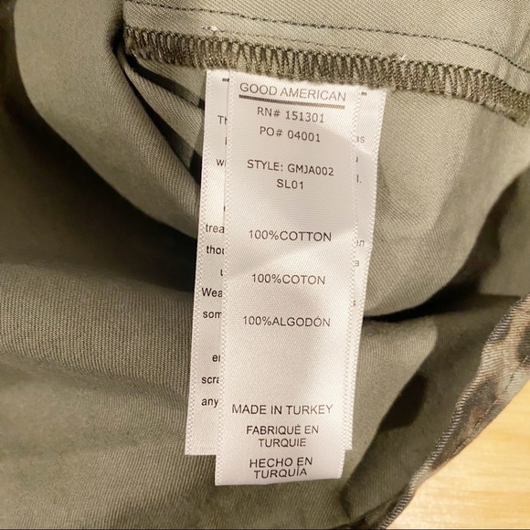 Good American | Sage Leopard Animal Print Safari Utility Cargo Chore Jacket - Picture 12 of 14